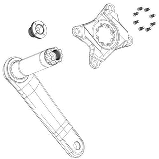 SRAM SINGLE IMPACT/BASH GUARD KIT FOR 32T XX D1 (INCLUDING 1 IMPACT/BASH GUARD - 2 GUARD BOLTS)