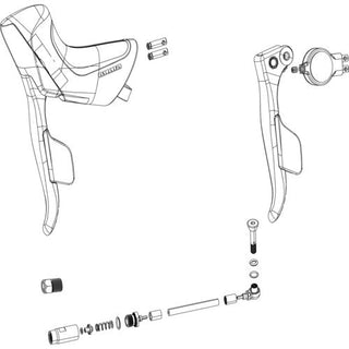 SRAM ED EXCHANGE KIT SHIFTER AND BRAKE FORCE ETAP D2 AXS DISC LEFT - UNICORN GREY W/LASER FOIL (INCLUDING HOOD)
