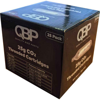 QBP CO₂ Cartridges 25g Threaded 25 Pack
