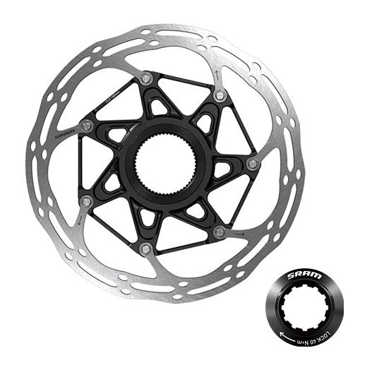 SRAM Rotor Centerline 2 Piece 180mm Black (includes Ti rotor bolts) Rounded