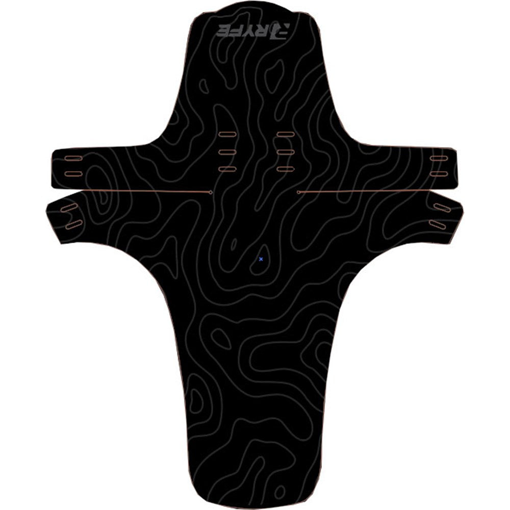 RYFE MTB Mud Guard Large 362 × 297mm - Black Contour