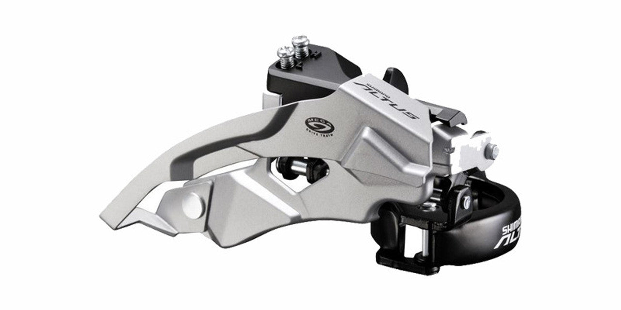 Shimano Altus FD-M370 Low-Clamp 3x9sp 34.9mm Clamp On Front Derailleur Black/Silver
