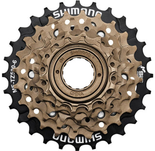 Shimano MF-TZ500 6sp 14-28T Multi Freewheel Black/Gold