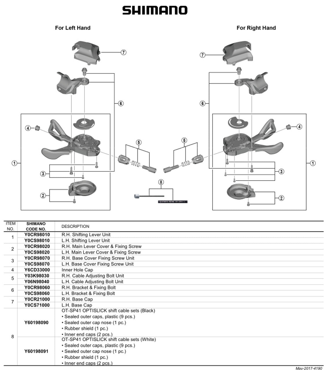 Shimano SL-M6000-IR Deore 10sp I-Spec II Right Shift Lever