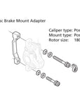 Shimano SM-MA-F180-PP2A 180mm Front Disc Brake Adapter