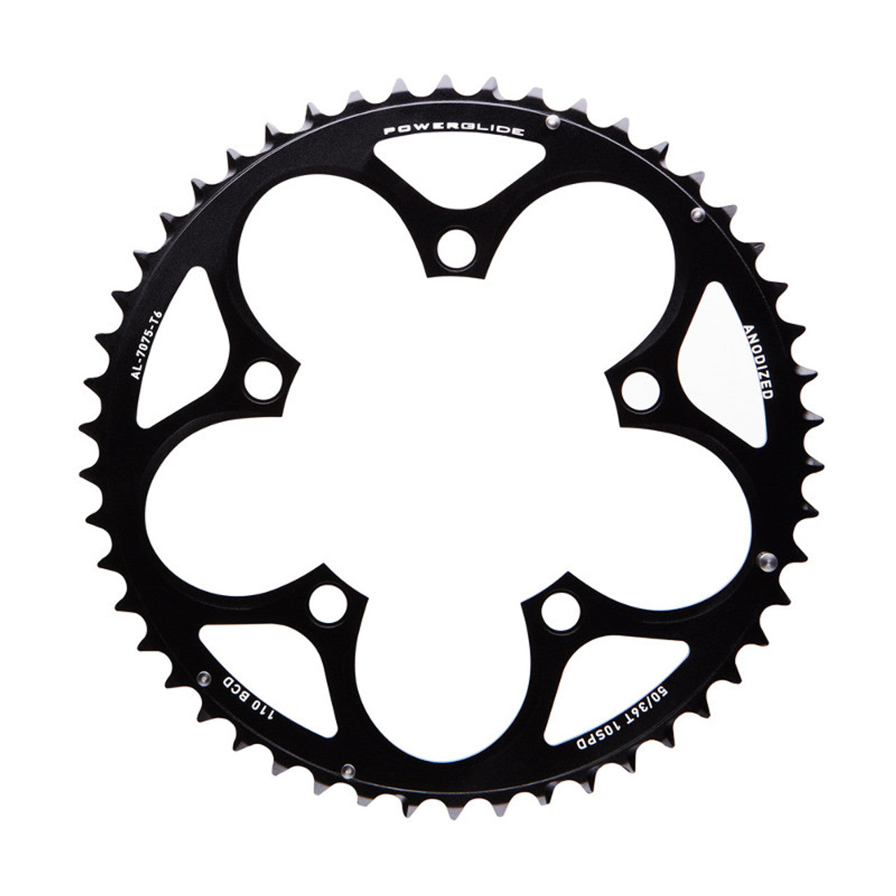 SRAM Chainring Road 50 Tooth V2 110 BCD Alloy Black 50-34 SR