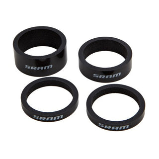 SRAM Headset Spacer Set - UD Carbon - Gloss Black Logo (2.5mm x 2 - 5mm x 1 - 10mm x 1 - 20mm x 1)