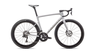 2025 Specialized S-Works Tarmac SL8 - Shimano Dura-Ace Di2 Gloss Dove Grey / Silver Dust Blurred Impasto / Black Pearl