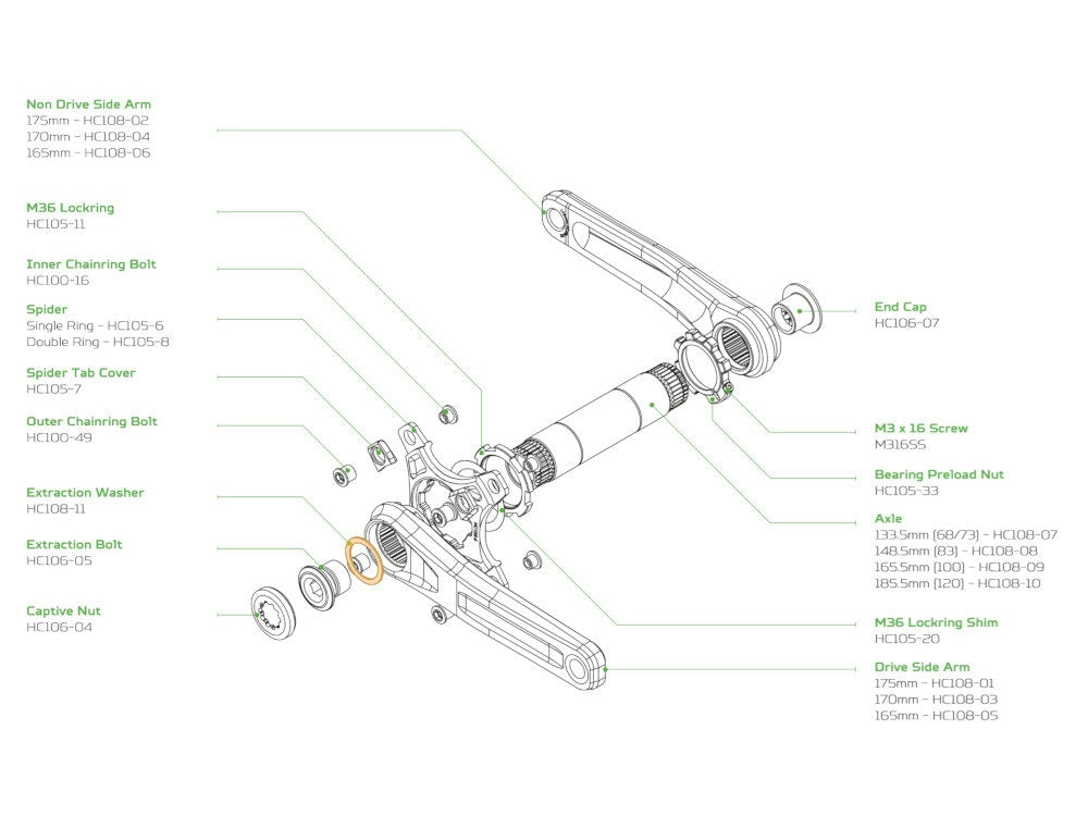 Hope Evo Crankset Extraction Washer