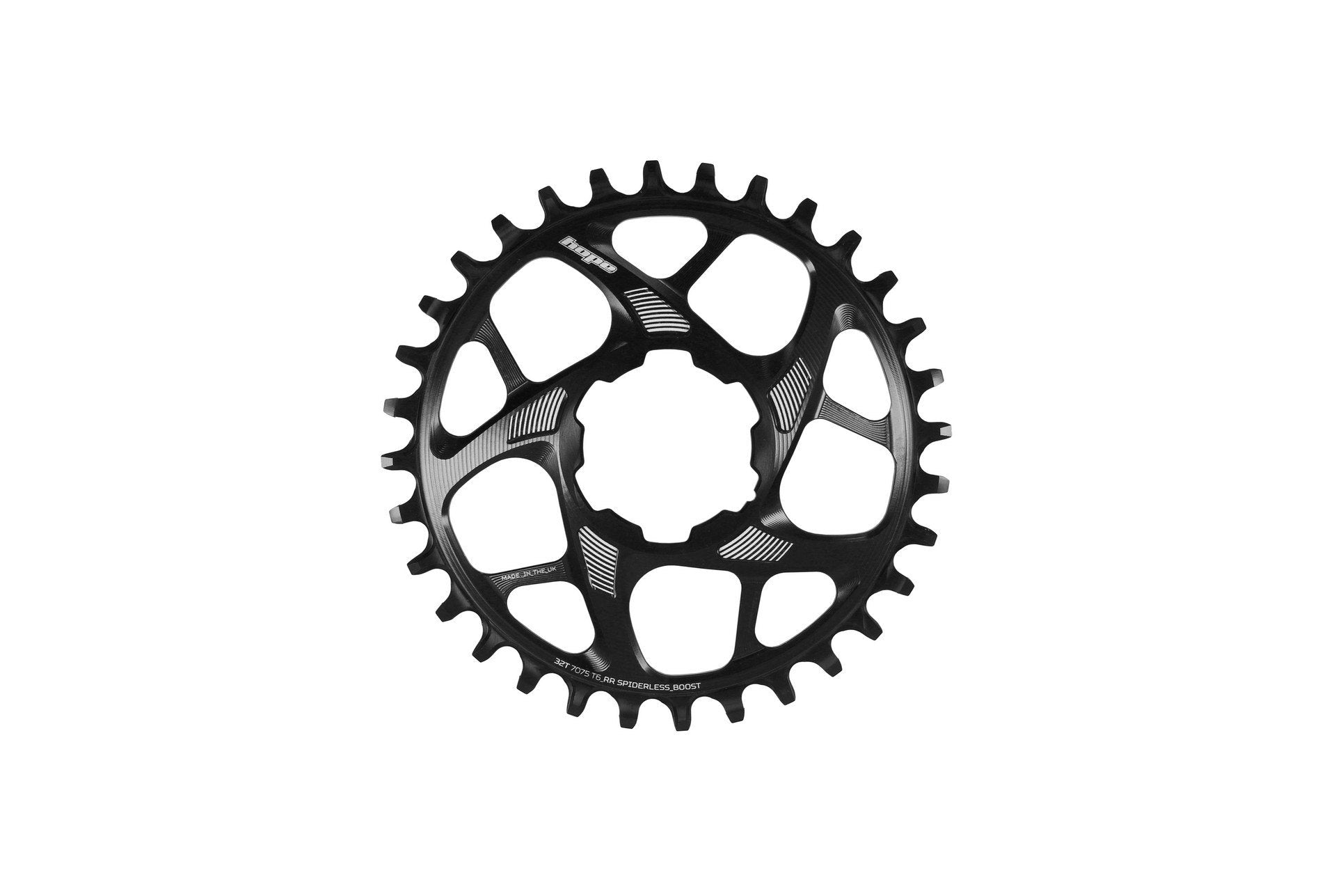 Hope R22 Spiderless Chainring Boost - 32 Teeth Black